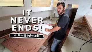 CABINITERY is taking it’s toll on us! | YACHT REBUILD WEEK 15