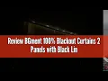 Review BGment 100 Blackout Curtains 2 Panels with Black Liner Greyish White Thermal Insulated Doub