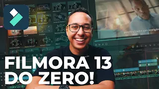 TUTORIAL COMPLETO do FILMORA 13 para INICIANTES - com INTELIGÊNCIA ARTIFICIAL 🤖