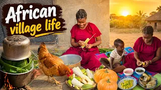 Quick & Easy African Dinner with Village Mum & Daughter...African village life style 