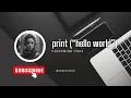 Python for Beginners Print Hello World Your Name Learn Python in 3 Minutes