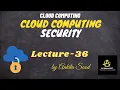 Cloud Computing security Cloud Computing Lec 36 Ankita Sood