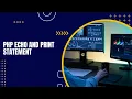 PHP Echo and Print Statement Tutorial in Hindi