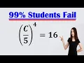 Solving a Harvard University entrance exam Find C
