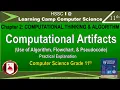 Class 11 Chapter 2 Computational Artifacts Pseudocode Algorithm Flowchart Learning Camp