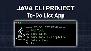 Build a To-Do List CLI App in Java Beginner Java Project