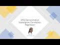 SPSS Scattergram Correlation Regression