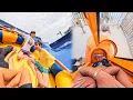 Riding EVERY BIG Waterslide at Hurricane Harbor - Six Flags Fiesta Texas Waterpark