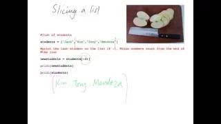 Slicing lists in Python