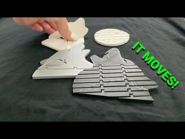 Three Wolf Moon - Articulated Flexi Moon & Wolves (print in place) | Meme video thumbnail