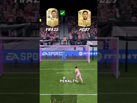 Messi FC 27 vs FIFA 22 Set Piece #football #shorts