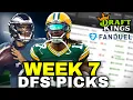 Draftkings and Fanduel Week 7 DFS Picks - Winning Fantasy Football Strategy and Lineup