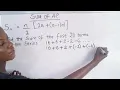 SUM OF ARITHMETIC PROGRESSION A P