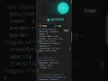 Active Toggle Button using Html CSS code