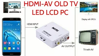 Download HDMI AV How To Connect Smartphone To OLD TV LED TV HDTV MP3