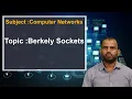 LEC37 Computer Networks Berkely Sockets By Dr K Nishanth Rao