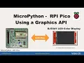 Raspberry Pi Pico - Using a MicroPython Graphics API and an ILI9341 LCD Color Display