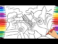 X-MEN WOLVERINE AND CYCLOPS - DRAWING AND COLORING MARVEL X-MEN SUPERHEROES SCENE