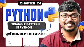 Day 24 Triangle Pattern in Python Star Number Alphabet Patterns Nested For Loop