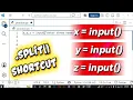 Split Method Hack in Python Stop writing multiple input lines Uni Students Hacks