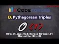 D Pythagorean Triples Educational Codeforces Round 104 Rated for Div 2 sKSama