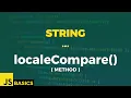 Javascript Basics String localeCompare method