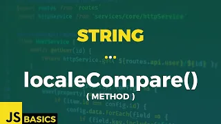 Javascript Basics String localeCompare method