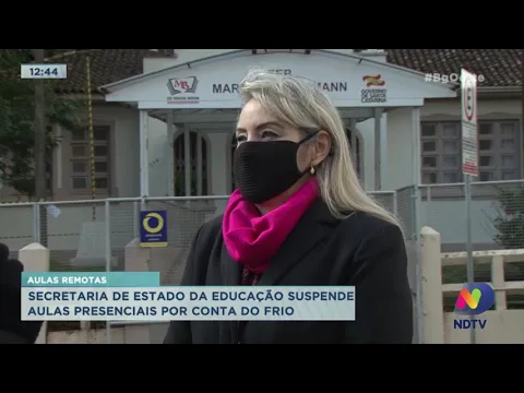 Aulas remotas em SC: Secretaria da Educação suspende aulas presenciais por conta do frio