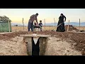 Rebuilding the shelter before rain and snow
