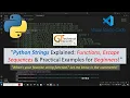 Functions Escape Sequences Practical for Beginners Python Basics for Beginners Hindi
