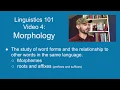 Morphology Intro to Linguistics 4