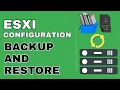 How to Back Up and Restore ESXi Host Configuration Back up and Restore ESXi host