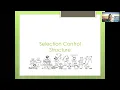 THEORY CSC425 TOPIC 3 SELECTION CONTROL STRUCTURE PART 1