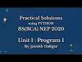Python Practical 1 Swap Two Numbers Without Temp Variable BCA Sem5 NEP 2020 By Jainish Dabgar