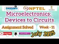 Microelectronics Devices to Circuits Assignment-11Answers2025