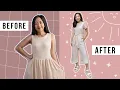 I Turned A Dress Into A Jumpsuit Thrifted Transformations
