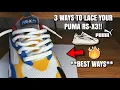 3 WAYS TO LACE YOUR PUMA RS-X3 IN DEPTH TUTORIAL