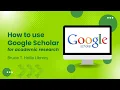 Using Google Scholar