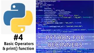 BASIC CONCEPTS OF PYTHON Arithmetic Operators print Function Python for Beginners