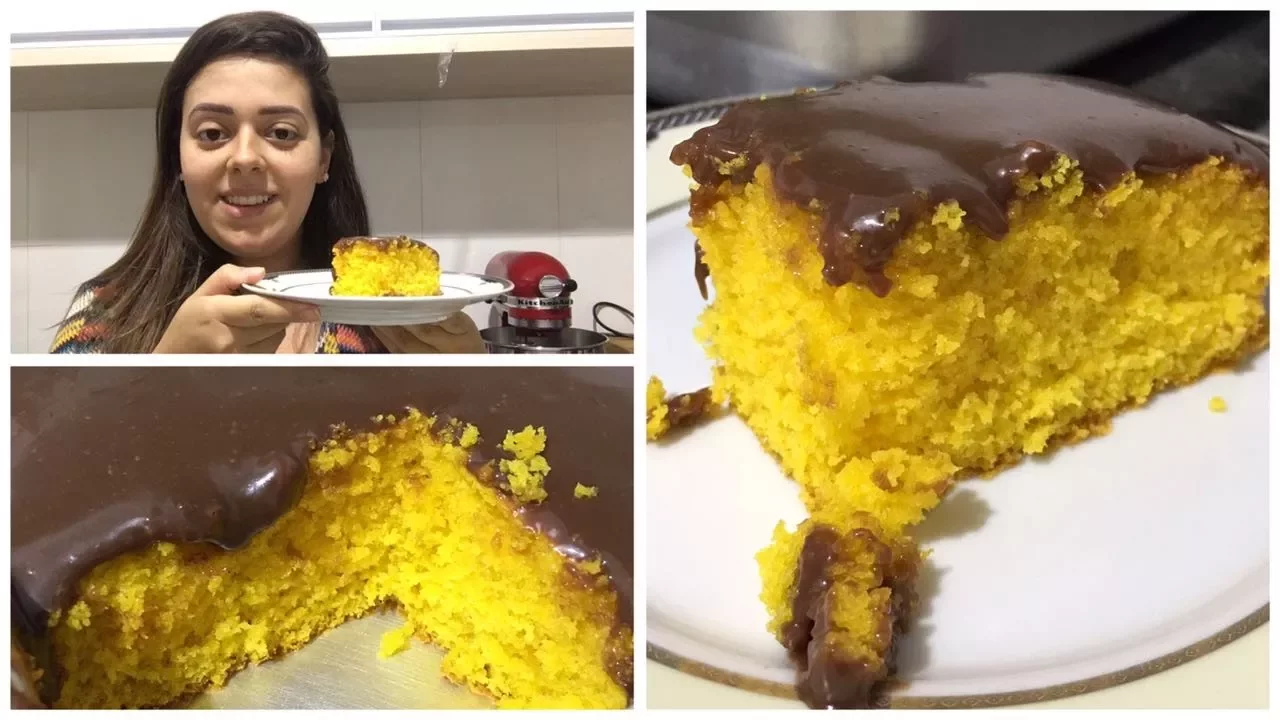 Bolo de cenoura com cobertura de chocolate - Ana Maria Braga. 