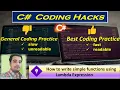 C Coding Mastery Write simple functions as Lambda Expression From General to Best Practices