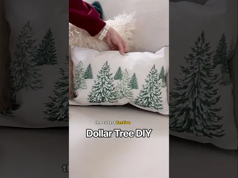 DIY Christmas Pillow from a Dollar Tree Placemat! π #cozyhome #dollartreediy