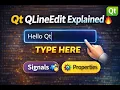 Qt6 Qt QLineEdit Explained Text Input Signals Slots Properties C