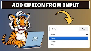 How to Add Option to Select Tag from Input Text using Javascript