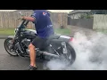 Lagu Testing the V rod and things got a bit smoky ￼