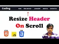 Resize Shrink Header on Scroll
