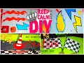 DIY Crafts Checkered Racing Flags with Traffic Cones Speed Elements and Nitres