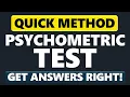 How to Pass PSYCHOMETRIC Tests Quick Method Explained Step by Step
