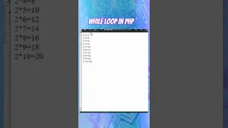 Creating Number Table using PHP with while loop