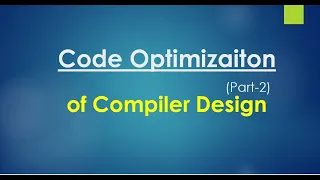 Code Optimization part-2